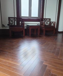 Sàn gỗ xương cá – gỗ tự nhiên nguyên khối sồi đỏ biến tính (MKHV-TOA-C)